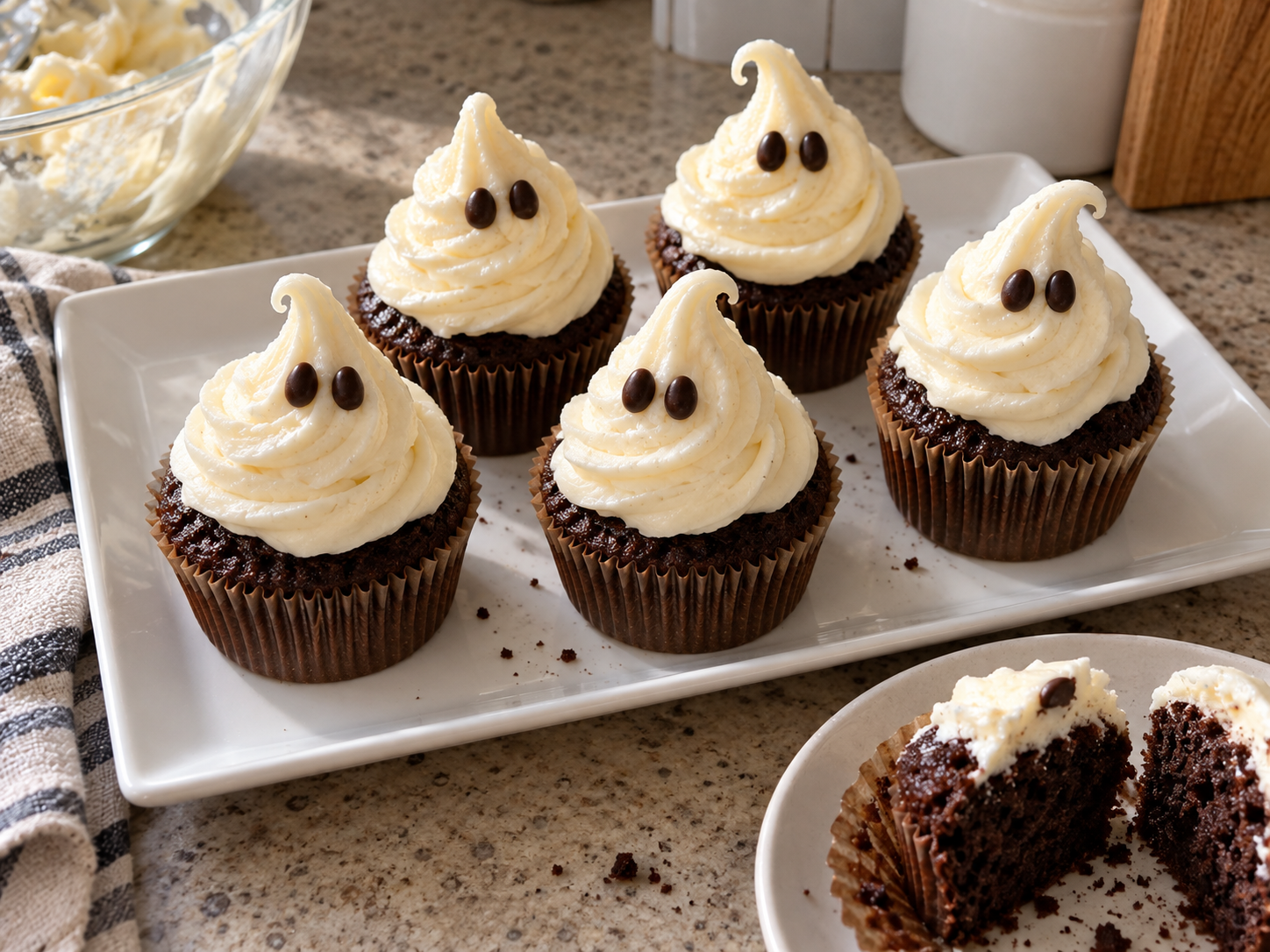 Homemade Ghost Cupcakes
