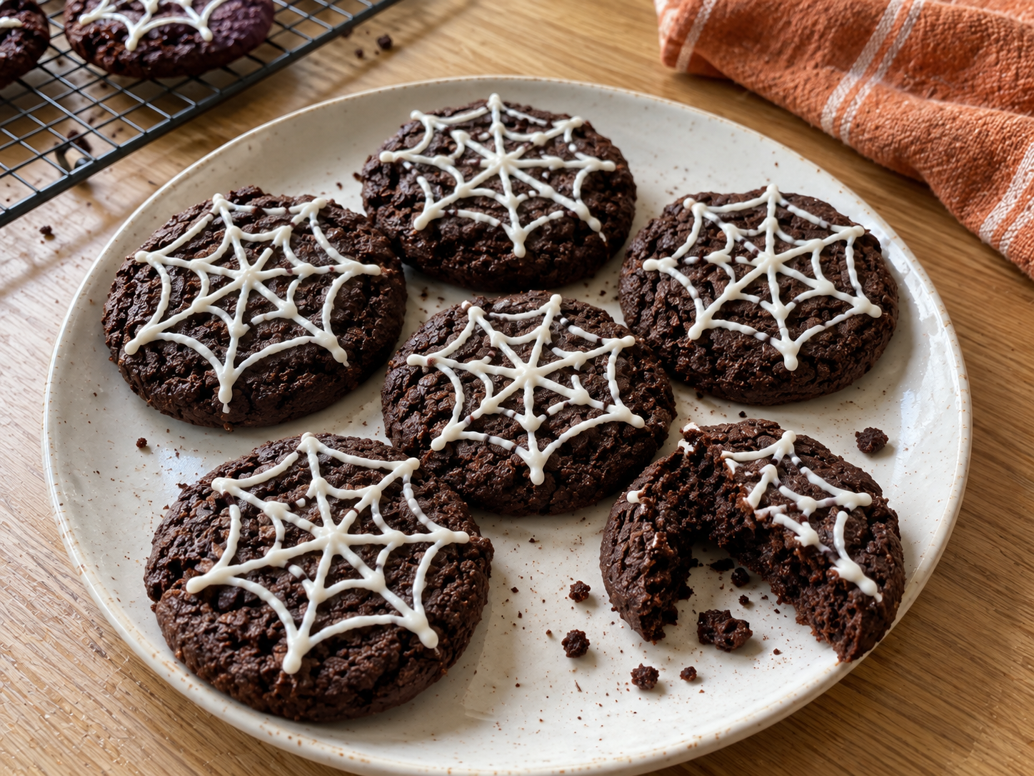 Homemade Cocoa Cobweb Cookies